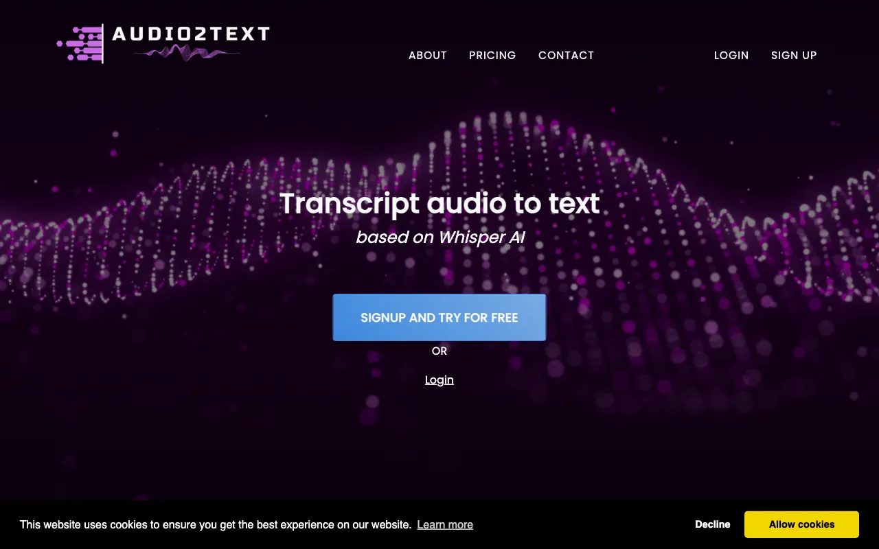 audio2text — preview screenshot