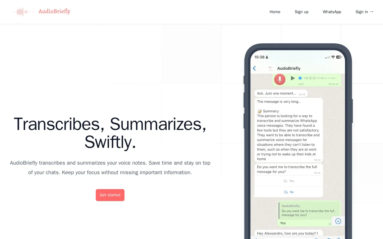 AudioBriefly — preview screenshot