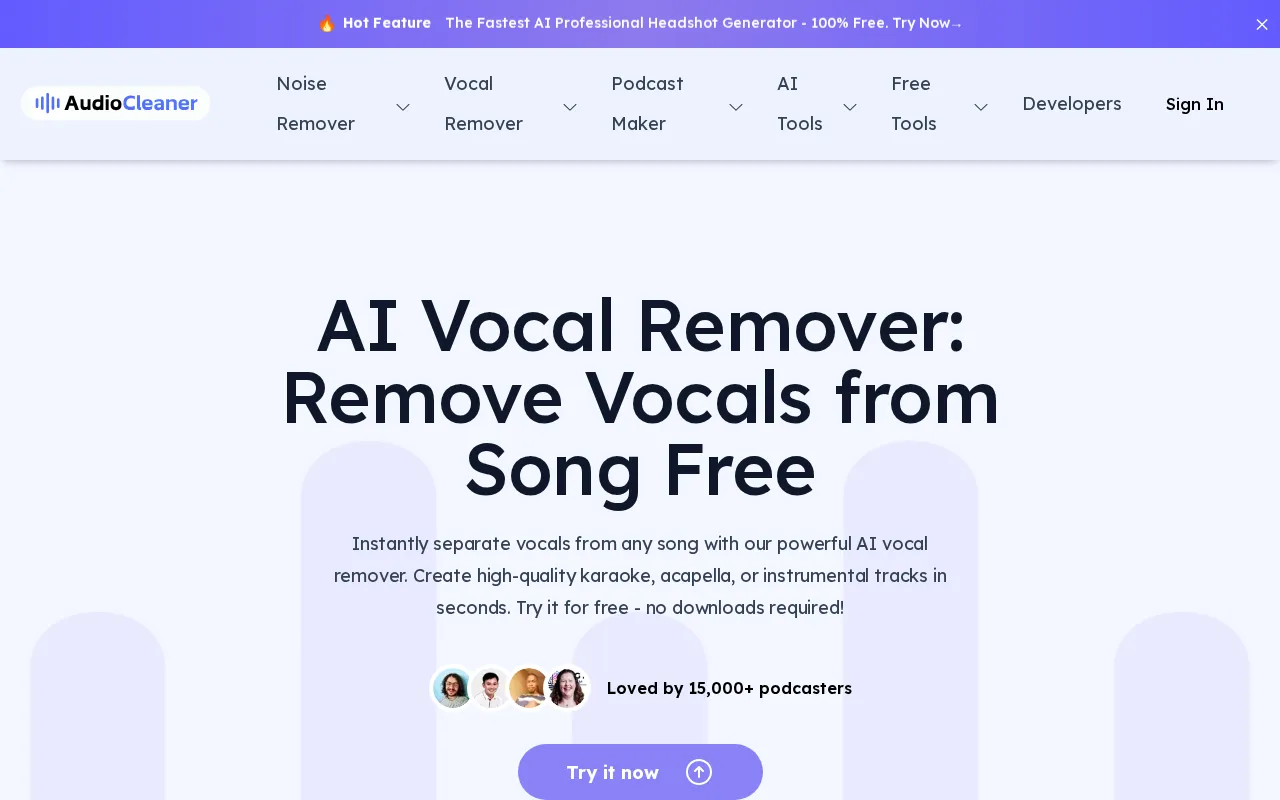 Audiocleaner — preview screenshot