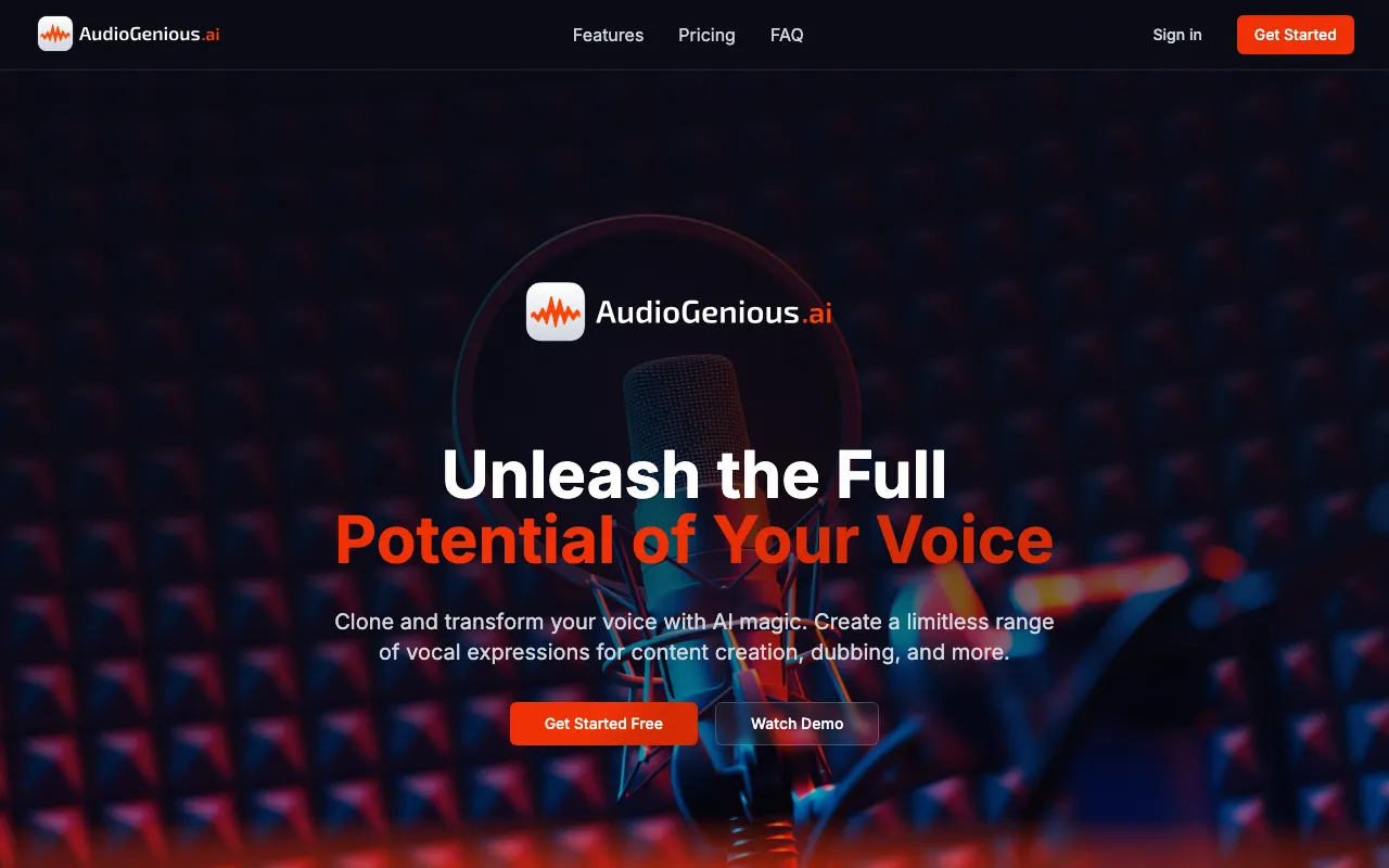 AudioGenius.ai — preview screenshot