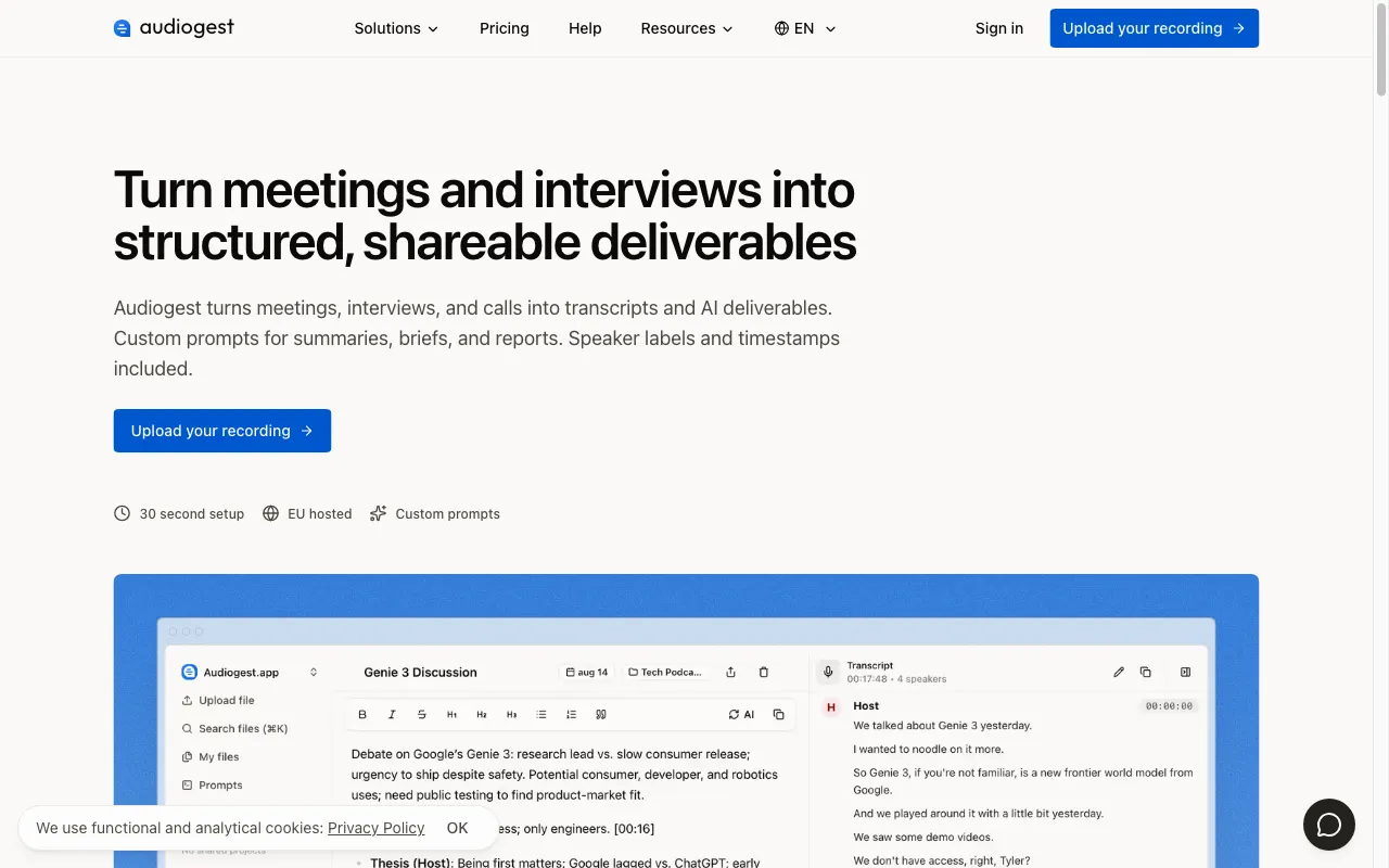 Audiogest.app — preview screenshot