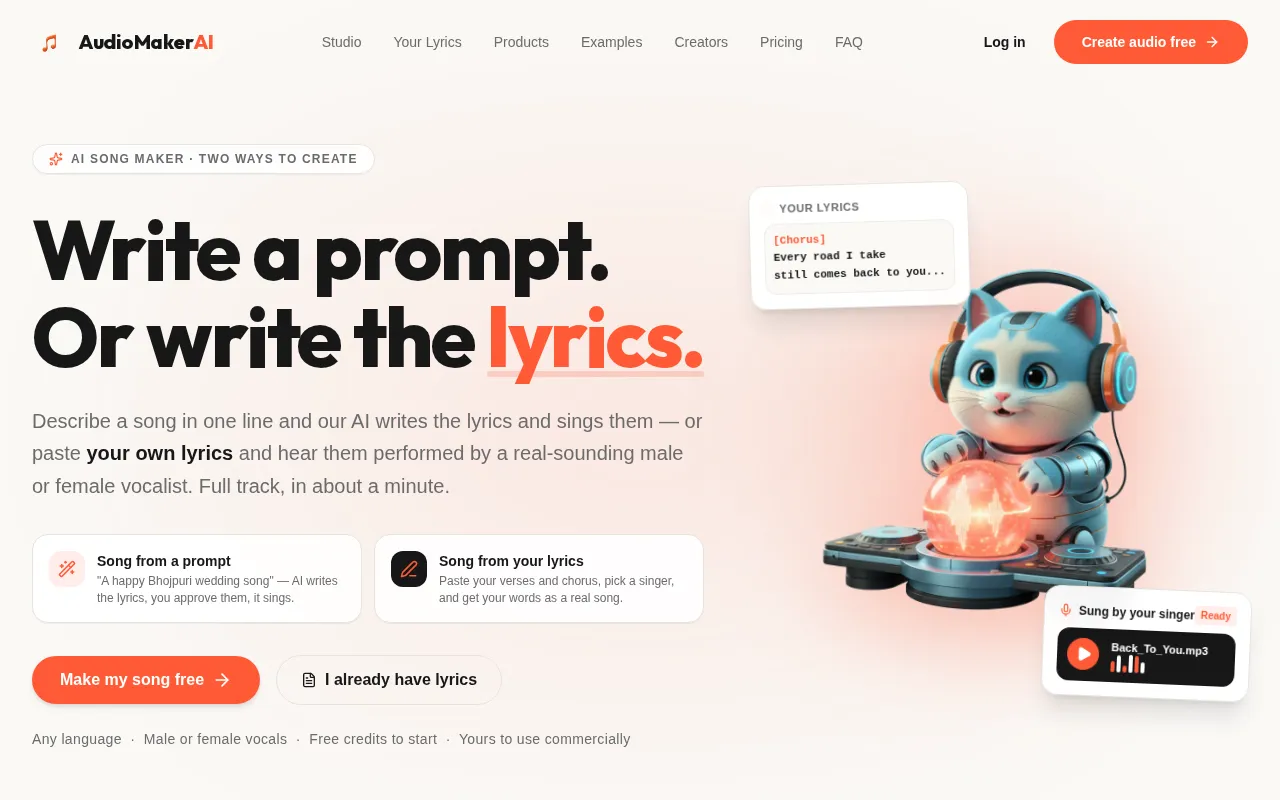 AudioMaker AI — preview screenshot