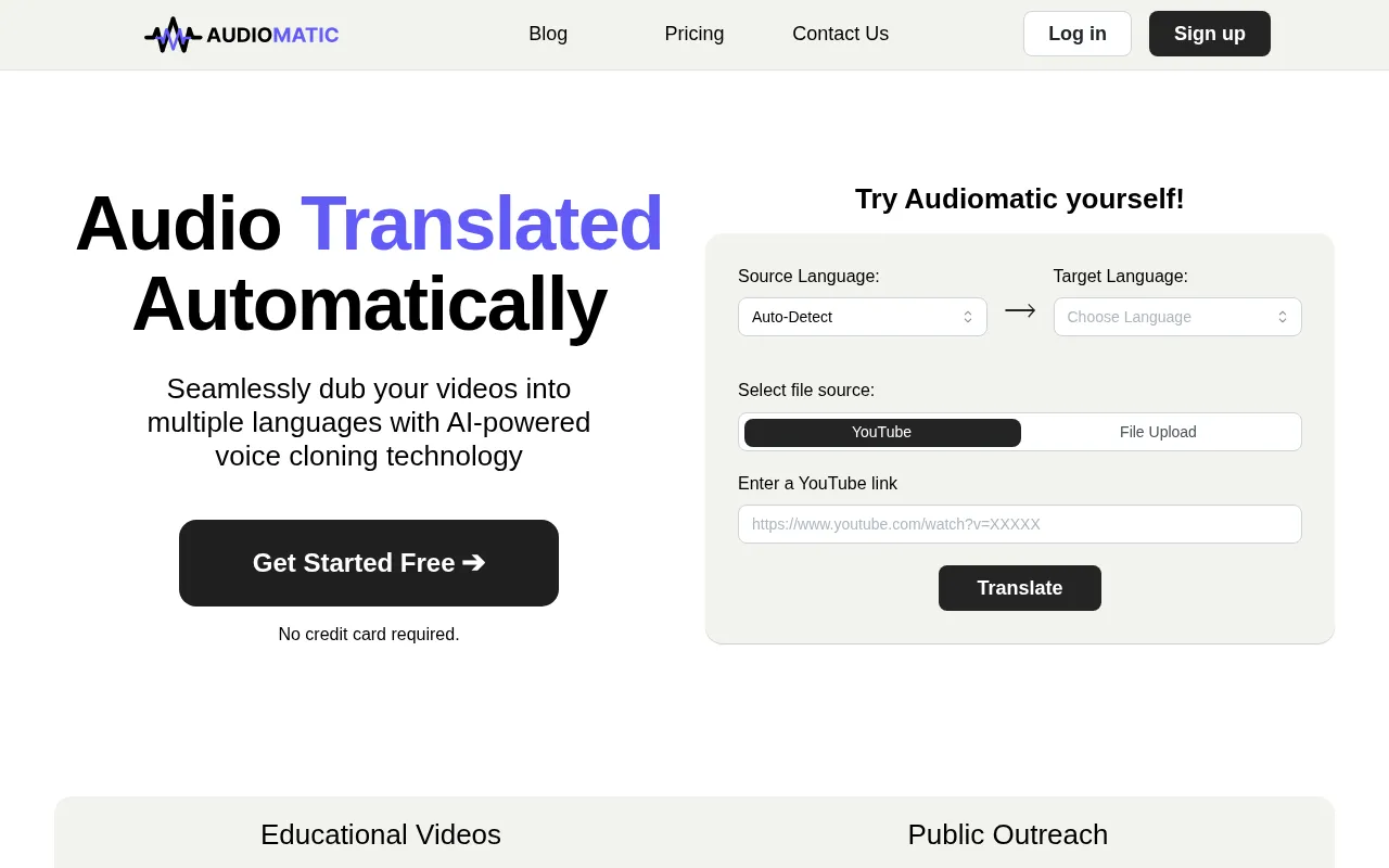 Audiomatic — preview screenshot