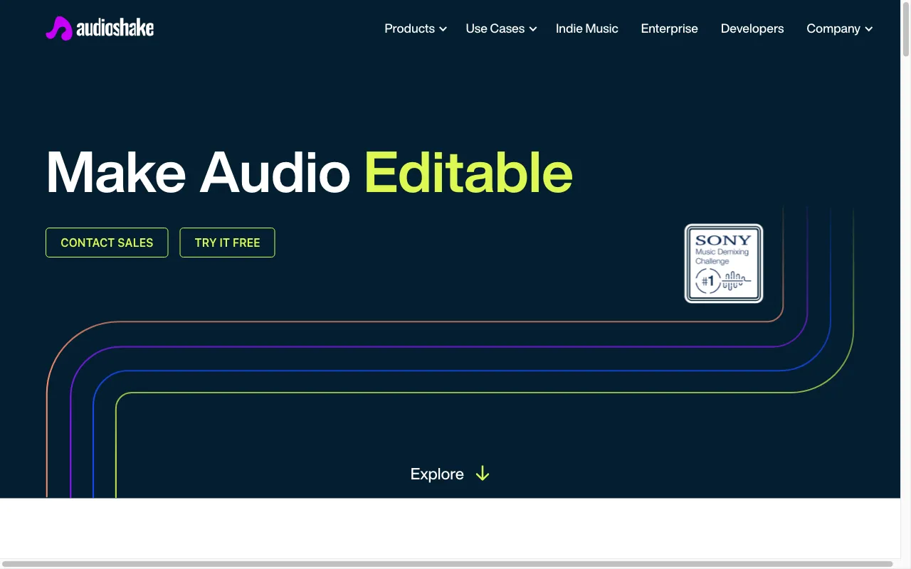 AudioShake — preview screenshot