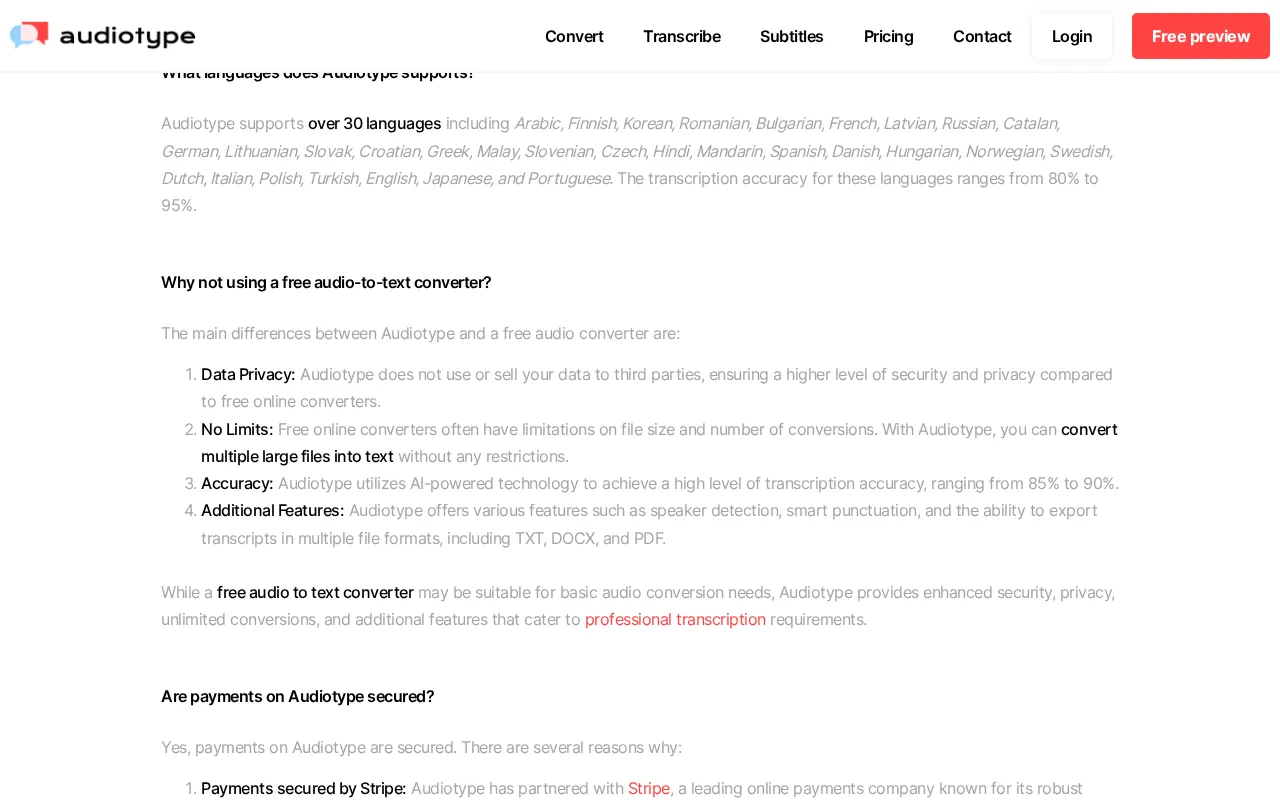 Audiotype — preview screenshot