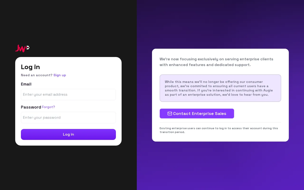 Augie Studio — pricing page