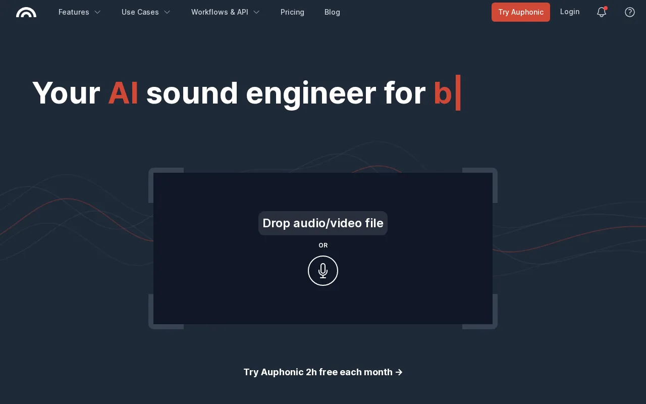 Auphonic — preview screenshot
