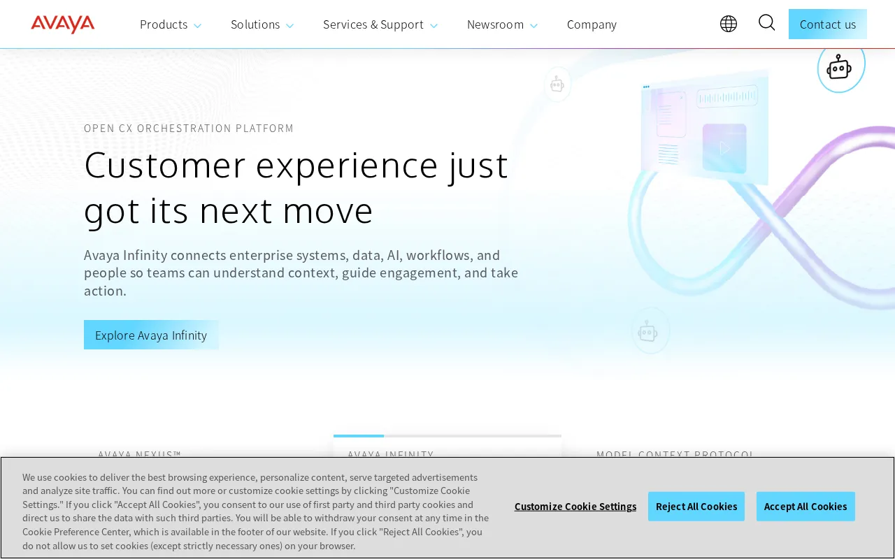 Avaya Experience Platform — preview screenshot