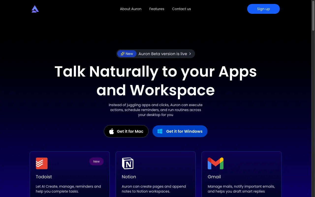 Auron — preview screenshot