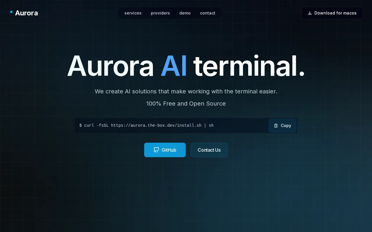 Aurora Terminal Agent — preview screenshot