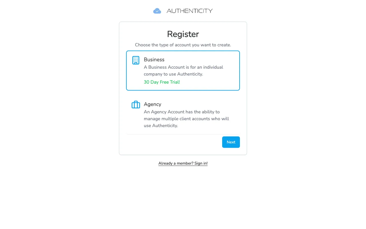 Authenticity Leads — preview screenshot