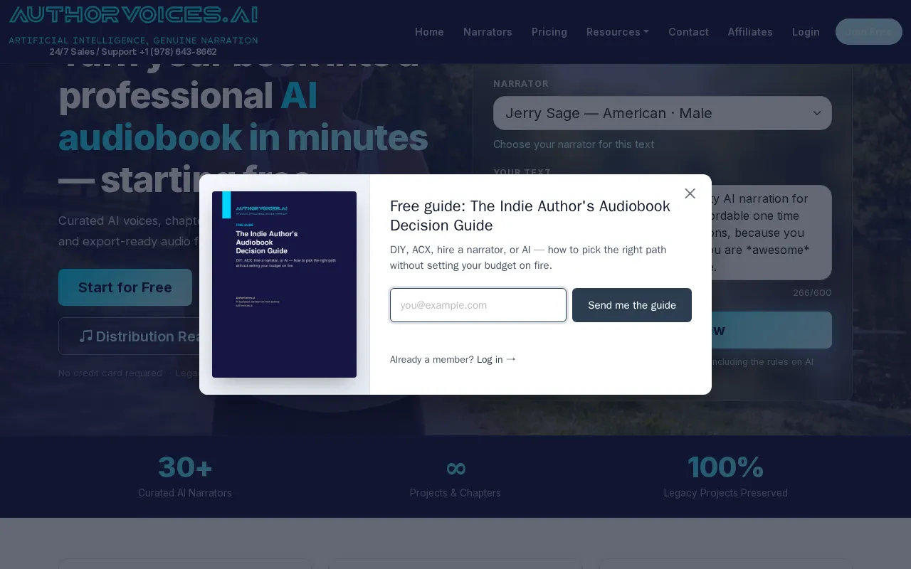 AuthorVoices.ai — preview screenshot