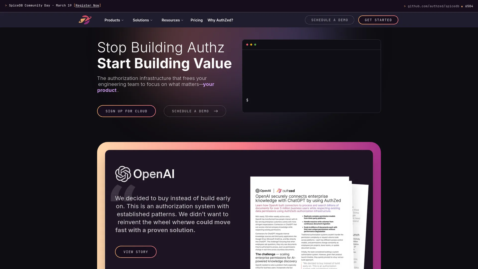 authzed — preview screenshot