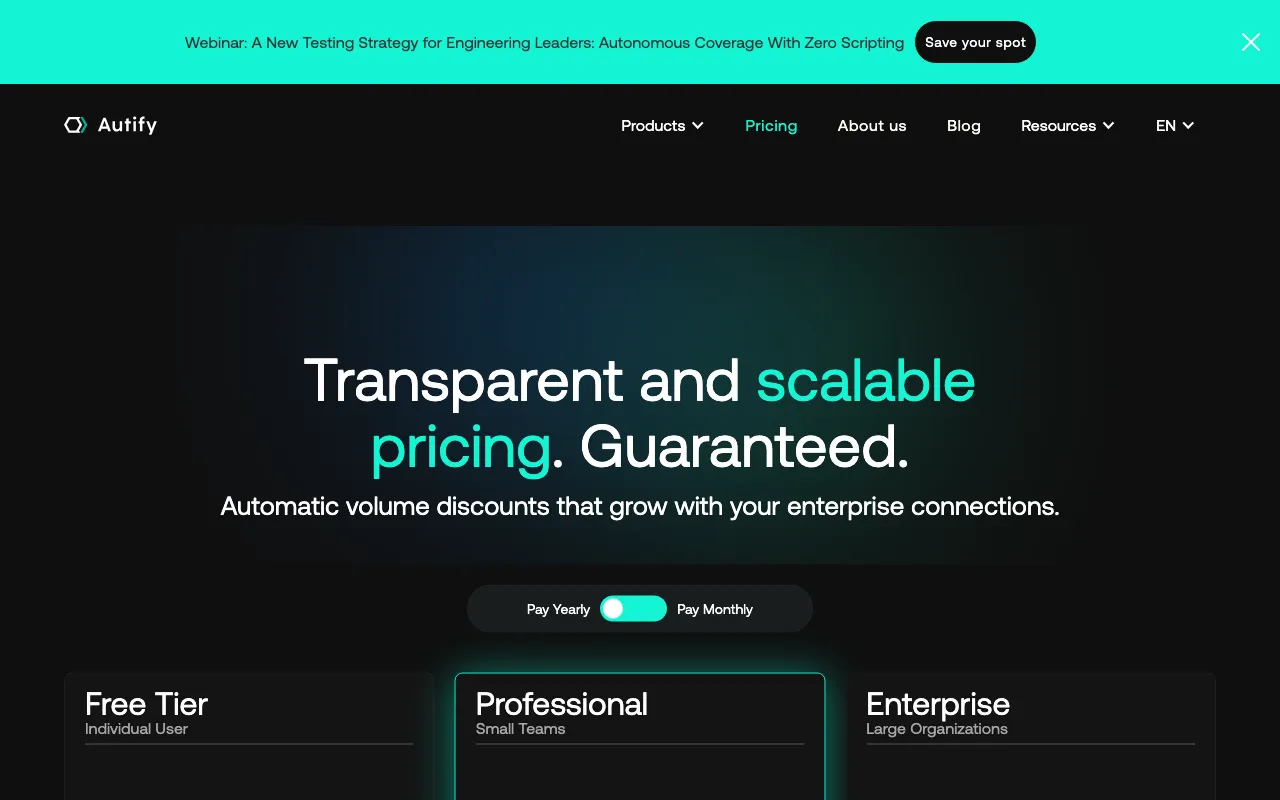 autify.com — pricing page