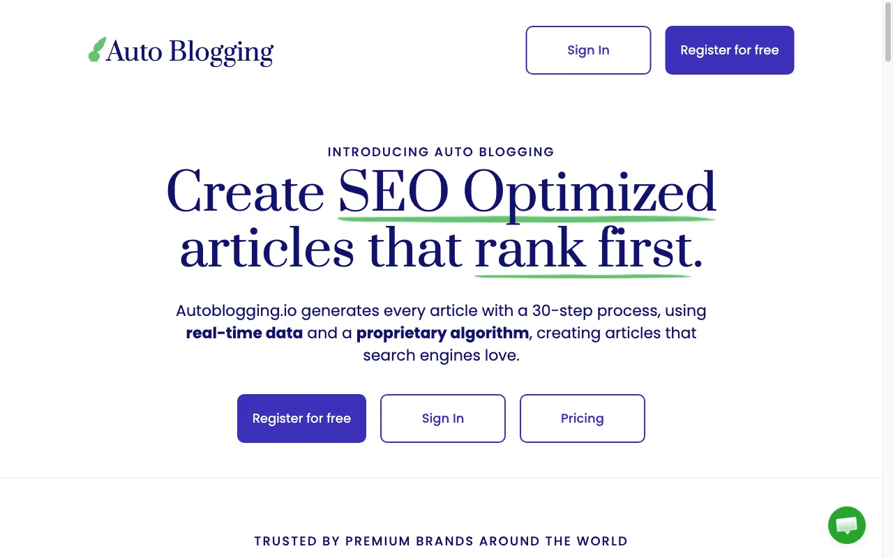 Auto Blogging — preview screenshot