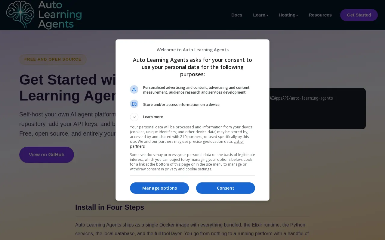 Auto Learning Agents — preview screenshot
