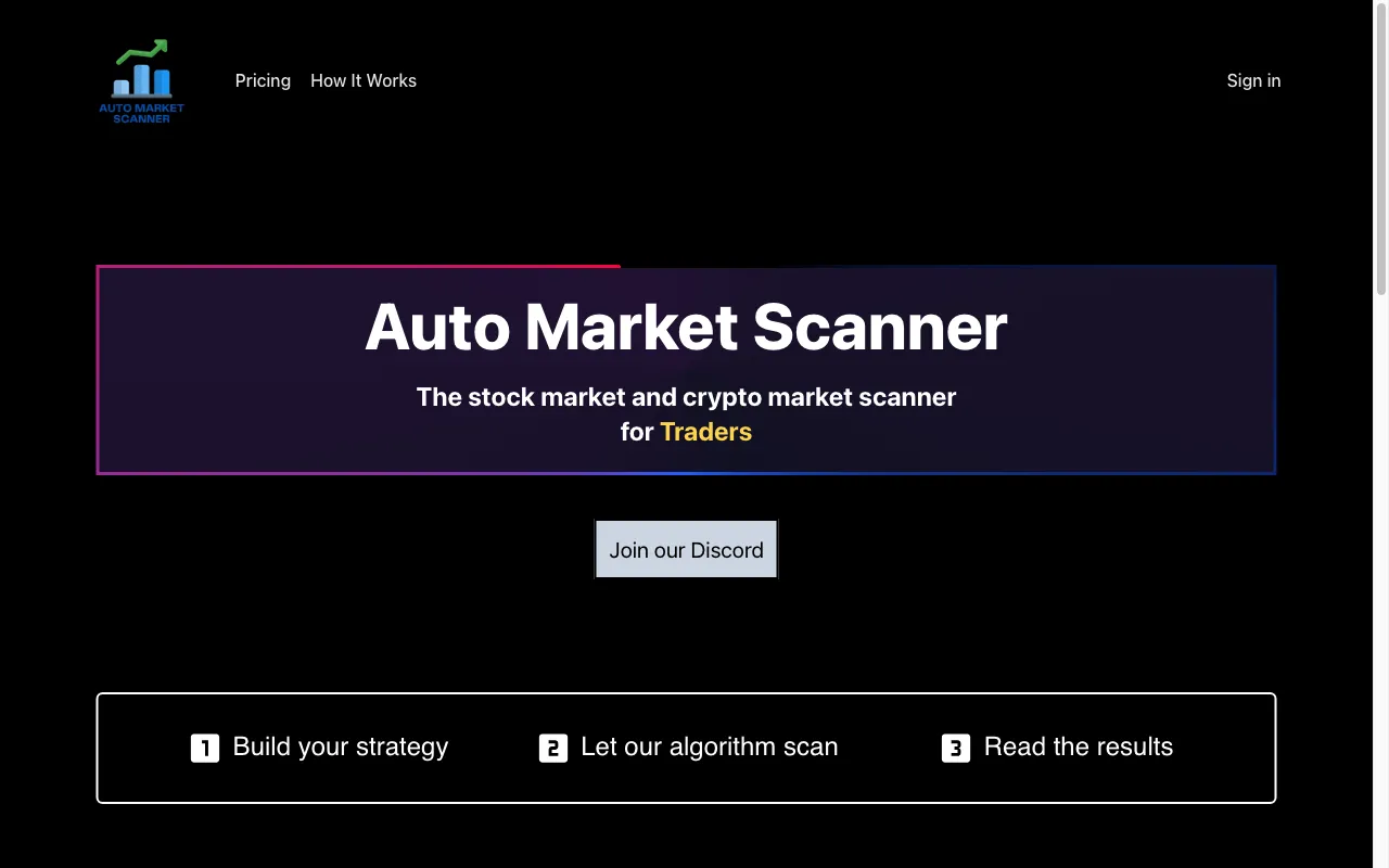 Auto Market Scanner — preview screenshot