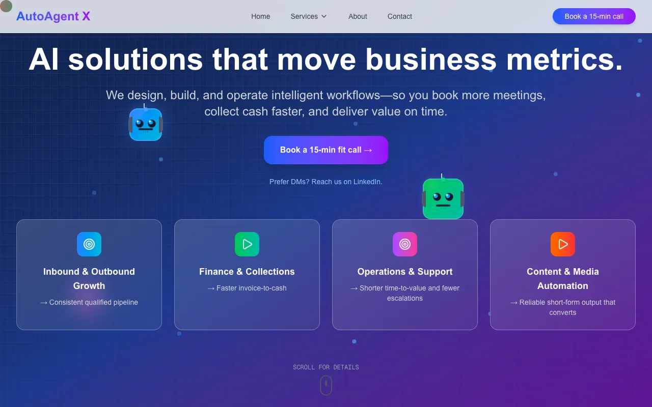 AutoAgent X — preview screenshot