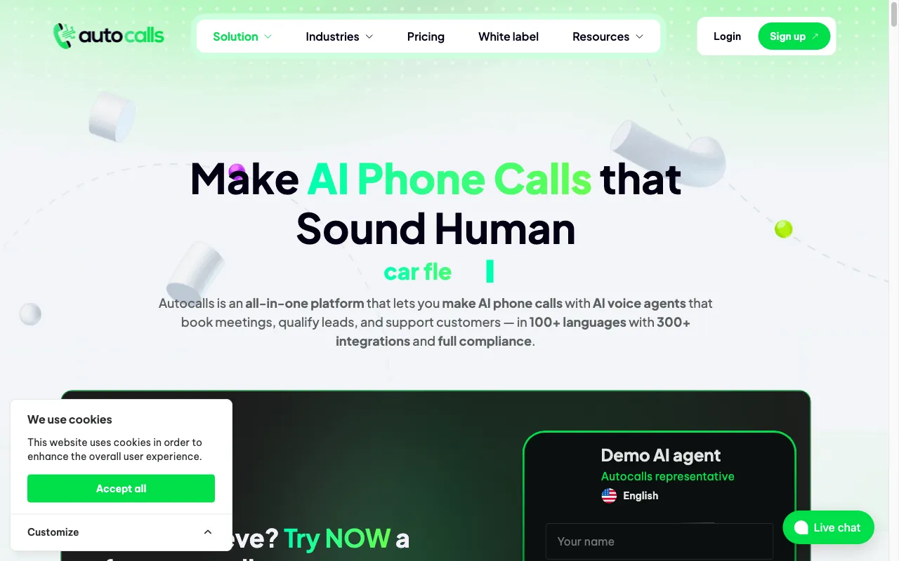 AutoCalls.ai — preview screenshot