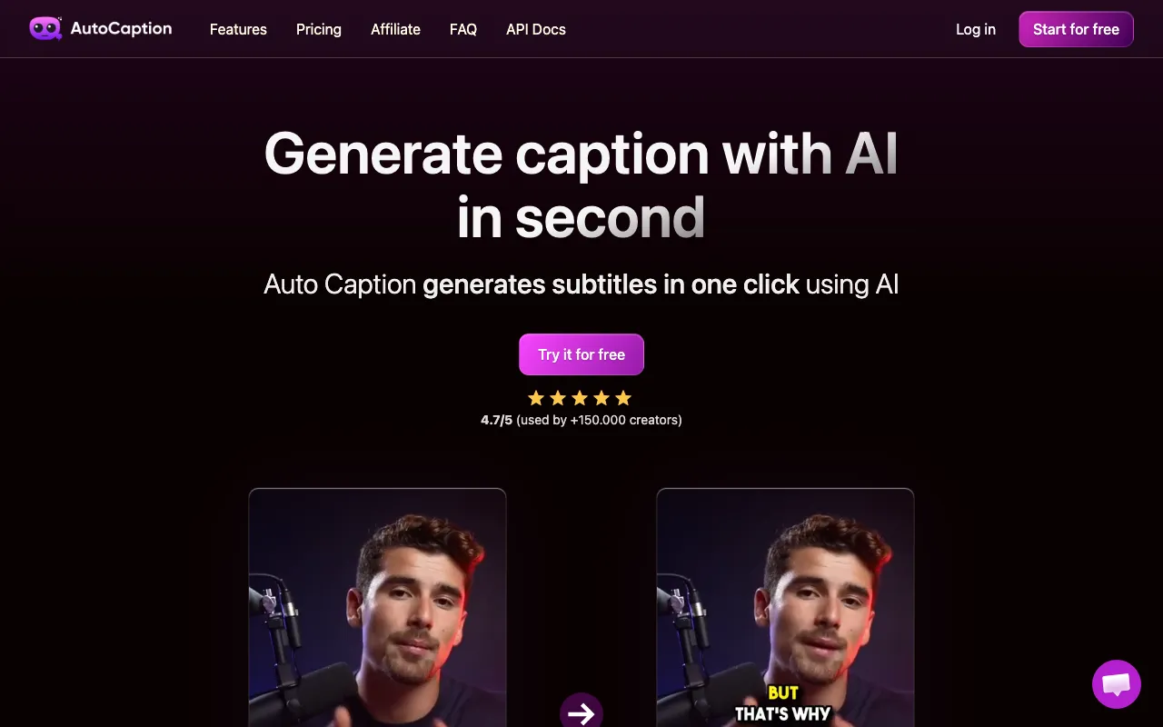 AutoCaption — preview screenshot
