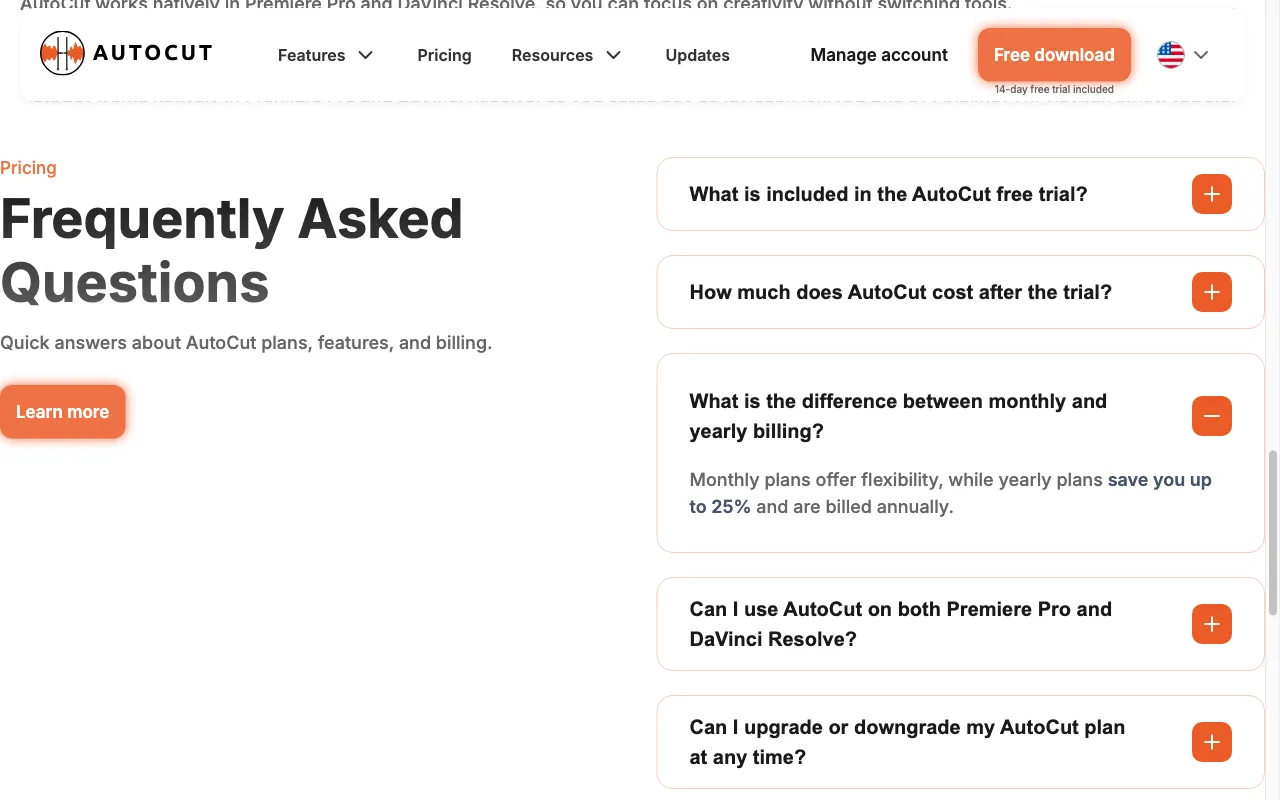 autocut.com — pricing page