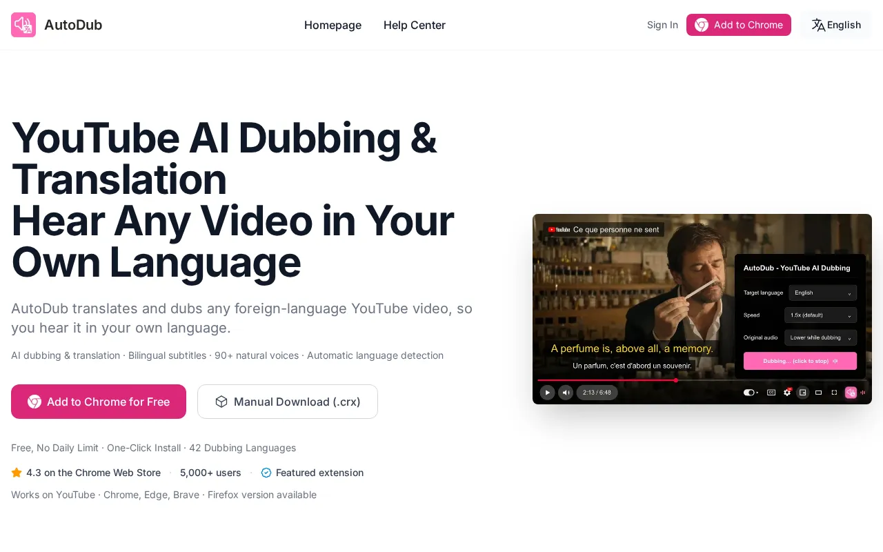 AutoDub — preview screenshot