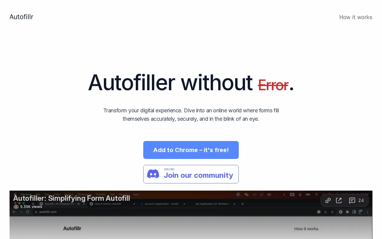Autofillr — preview screenshot