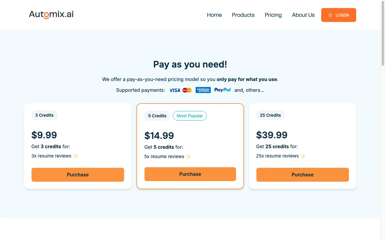 EVB — pricing page