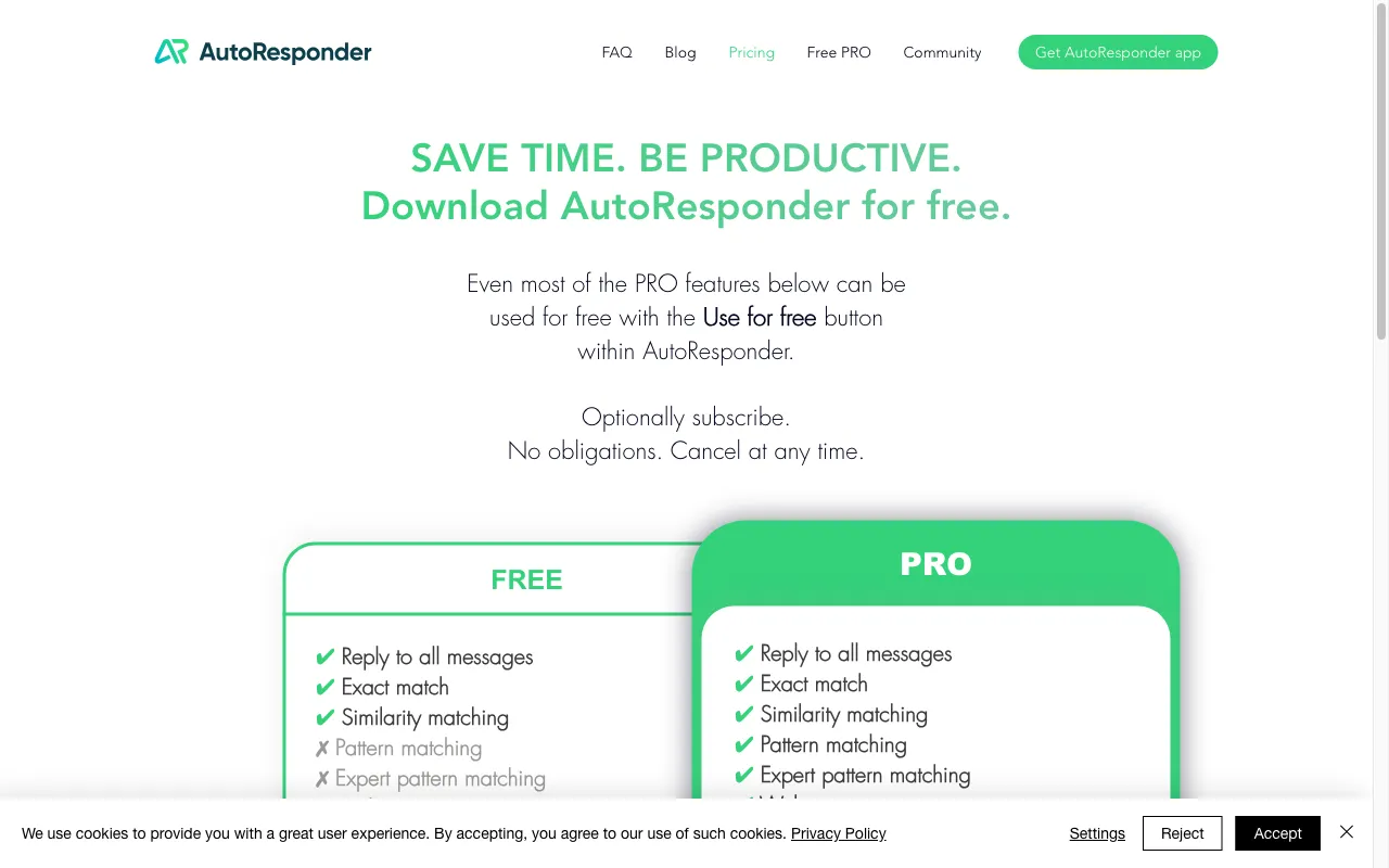 AutoResponder.ai — pricing page