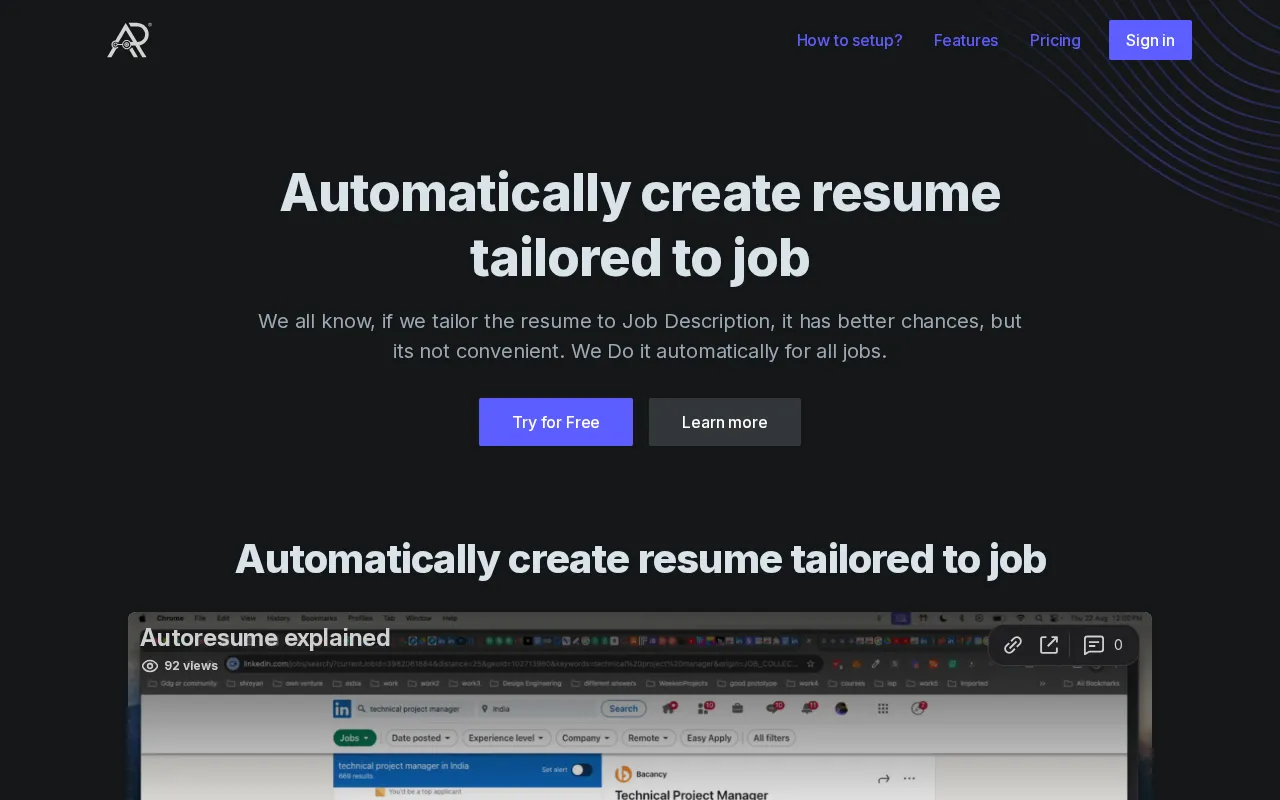 AutoResume — preview screenshot