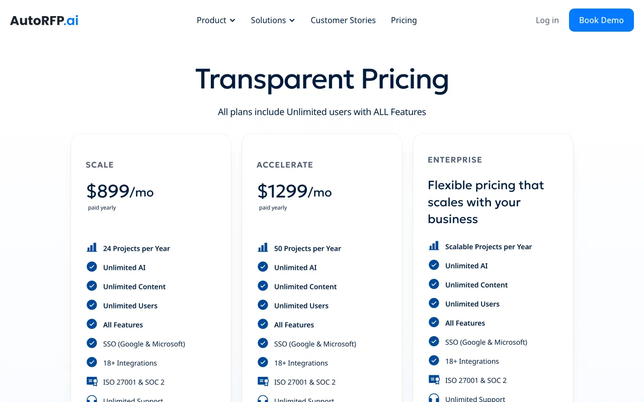 AutoRFP.ai — pricing page