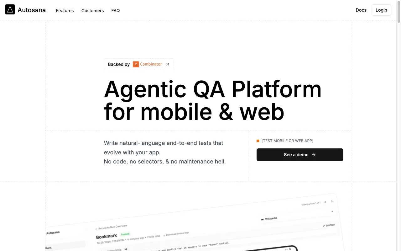 Autosana — preview screenshot