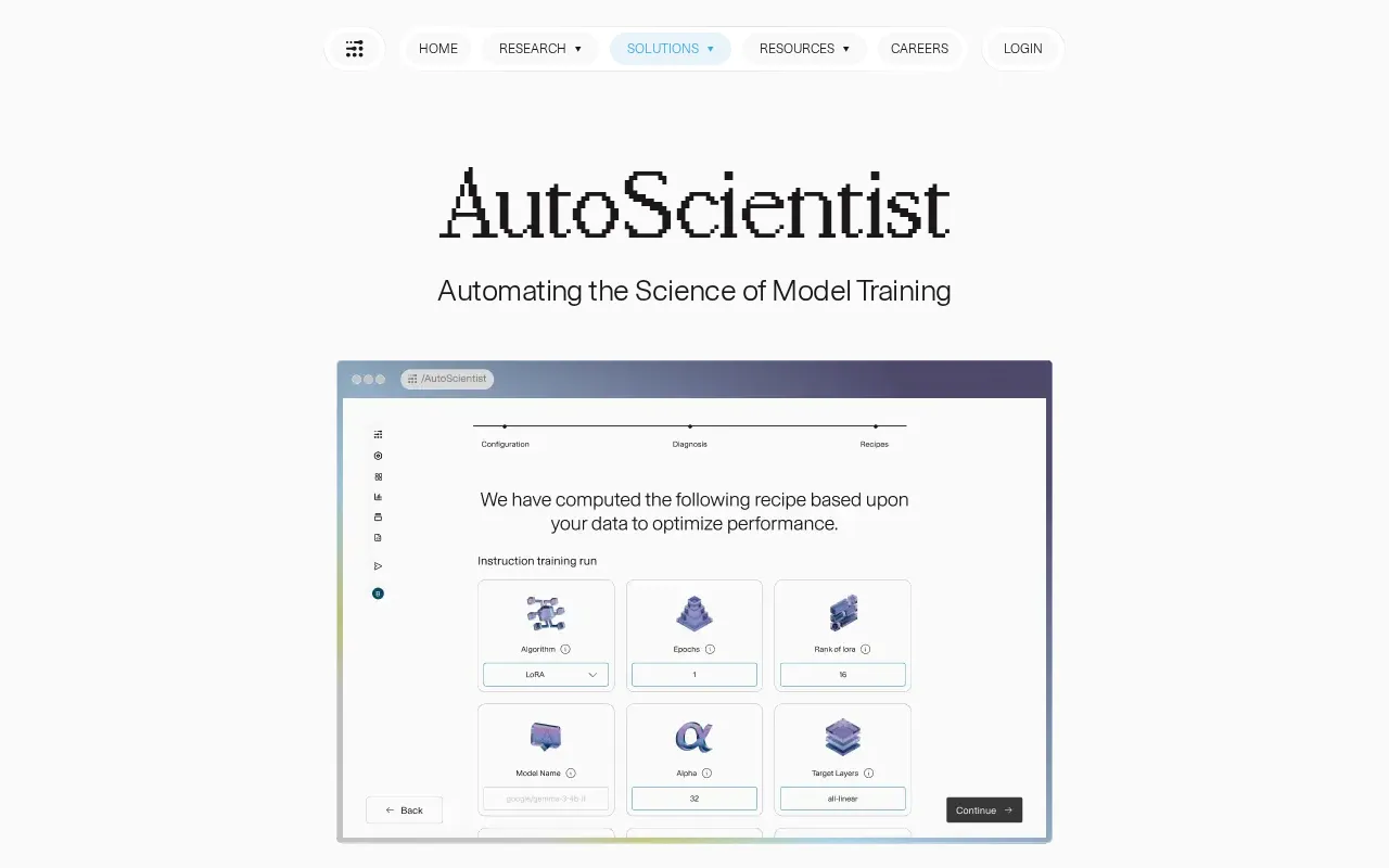 AutoScientist by Adaption Labs — preview screenshot