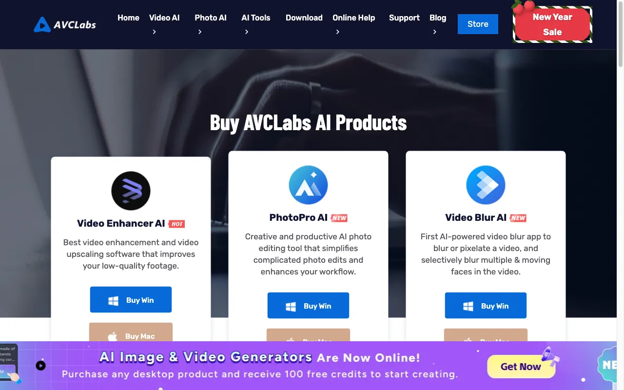 AVCLabs Video Enhancer AI — pricing page