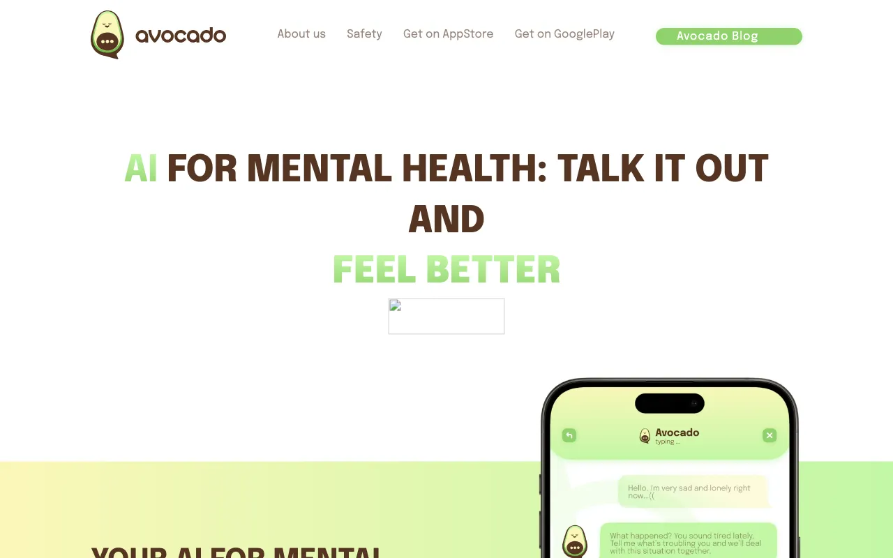 Avocado AI Therapist — preview screenshot