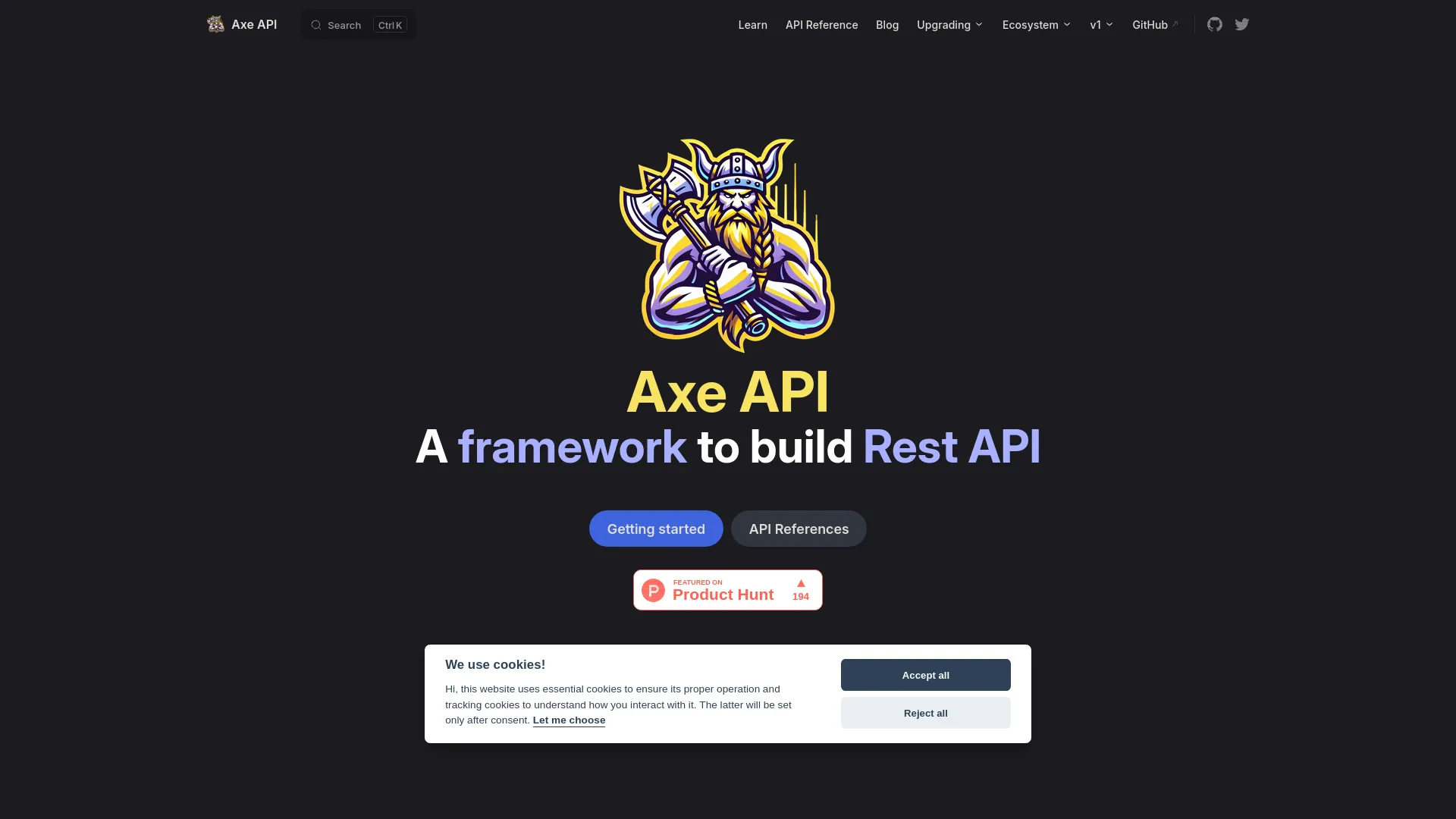 Axe API — preview screenshot