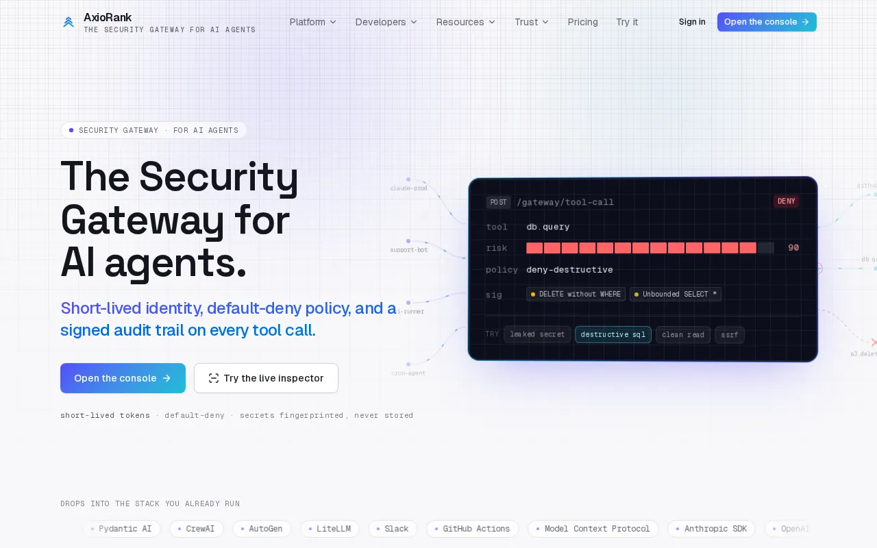 AxioRank — preview screenshot