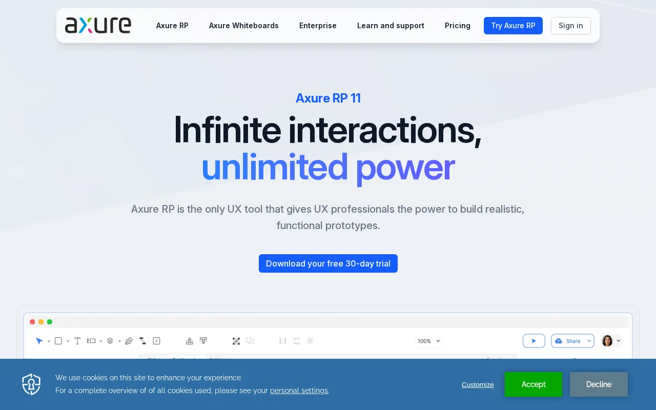 Axure — preview screenshot