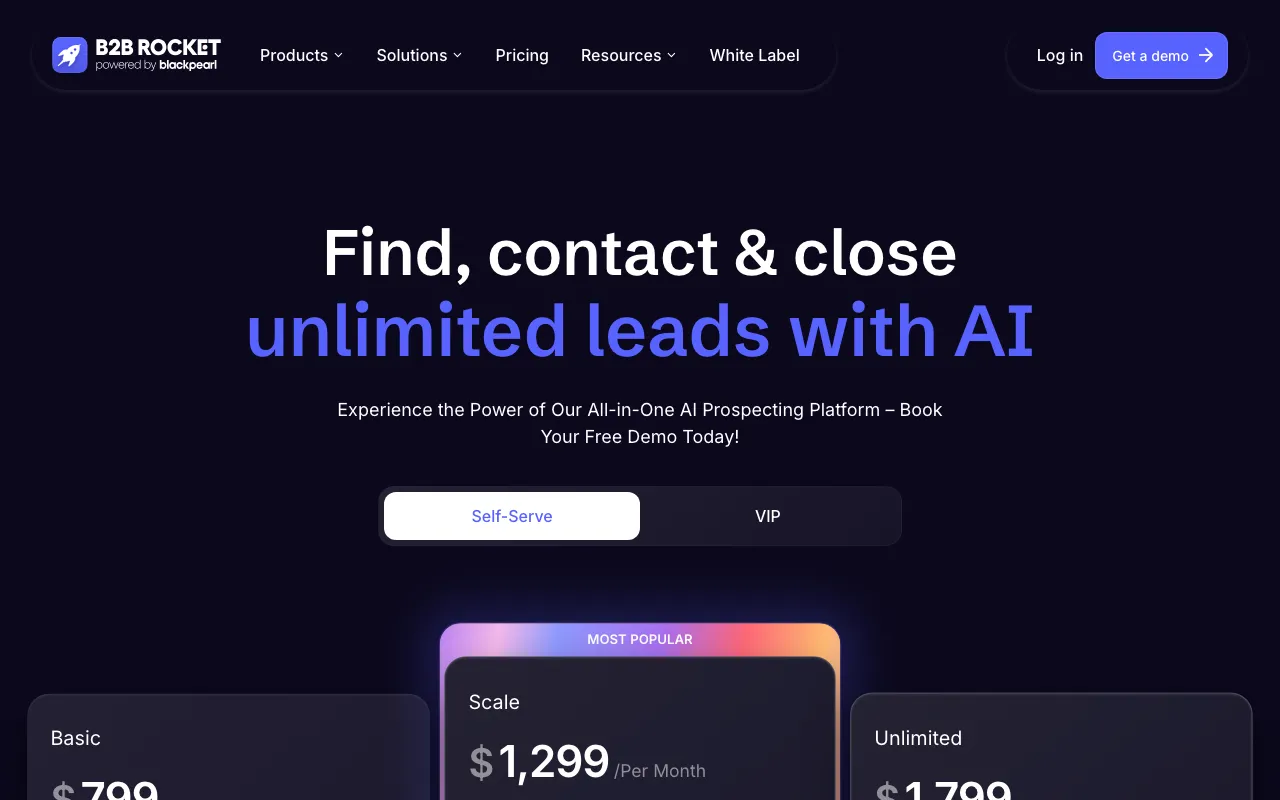 B2B Rocket — pricing page