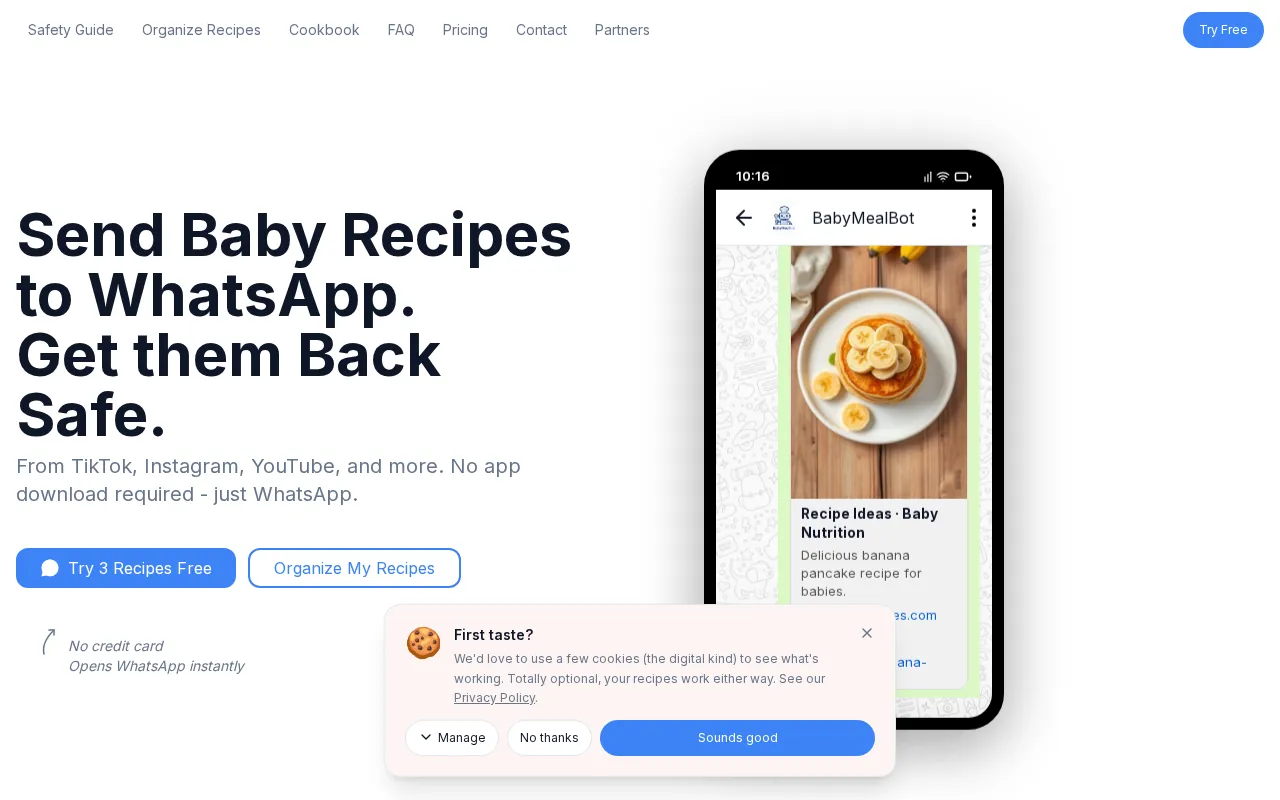 BabyMealBot — preview screenshot