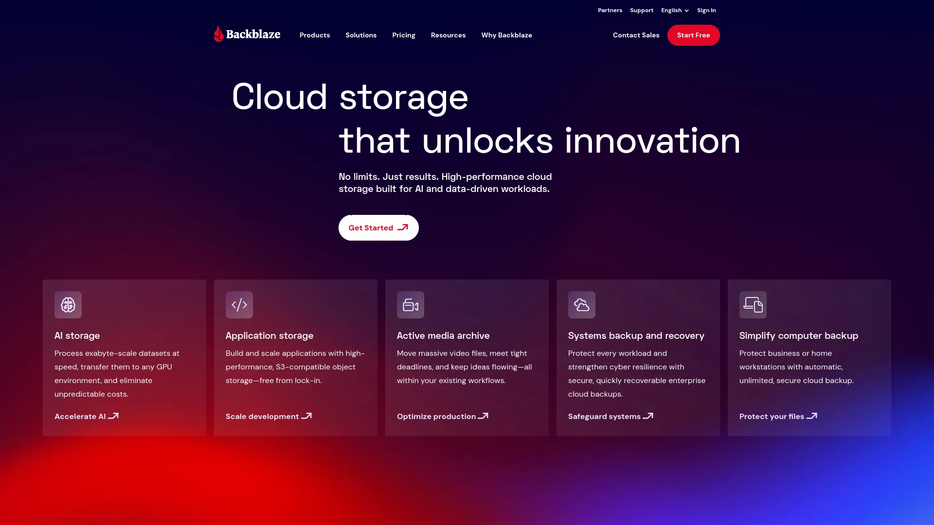 Backblaze — preview screenshot