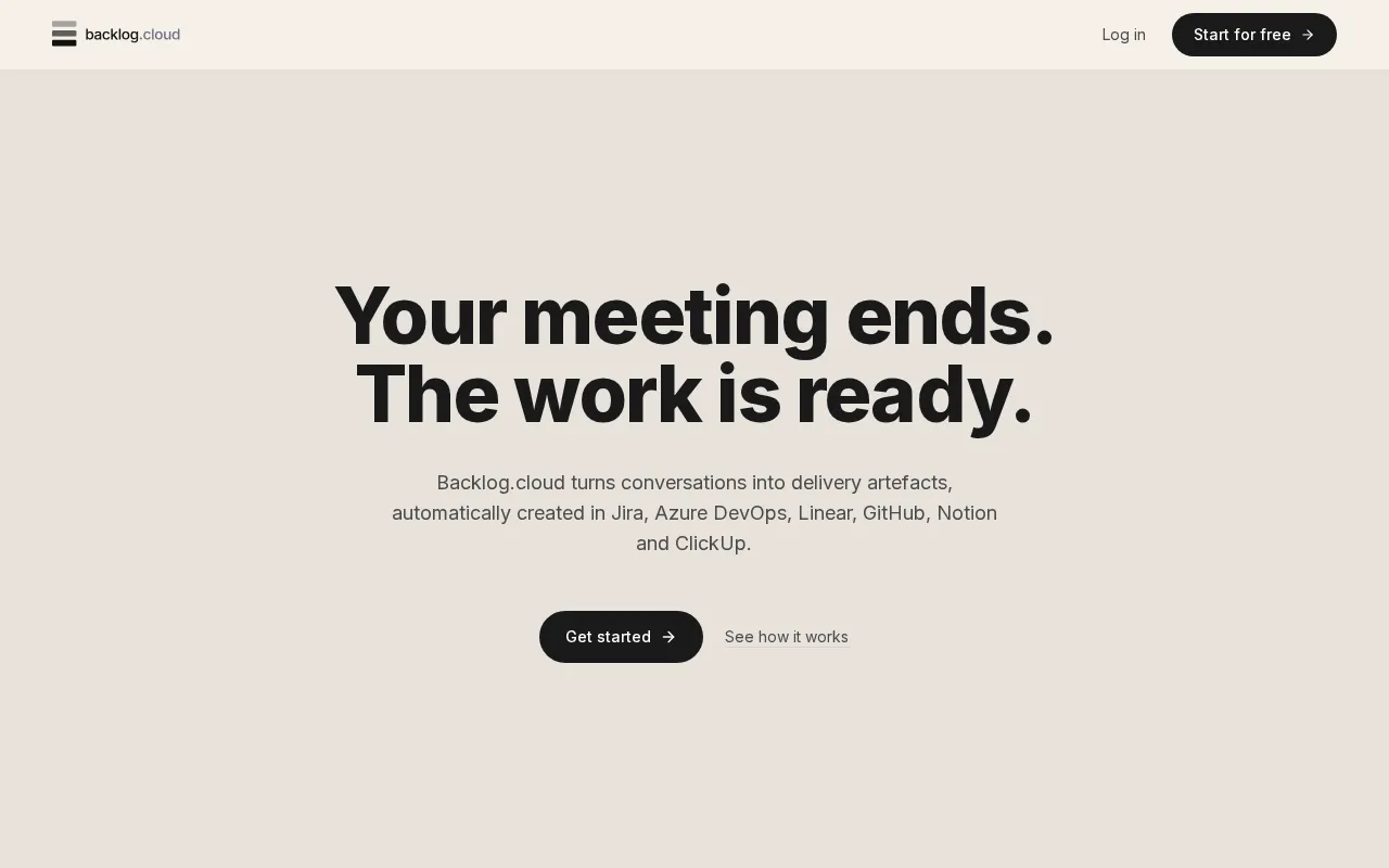 backlog.cloud — preview screenshot