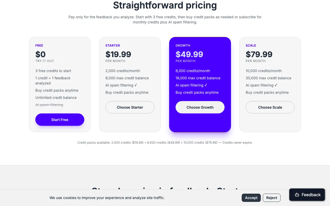 Backsy.ai — pricing page
