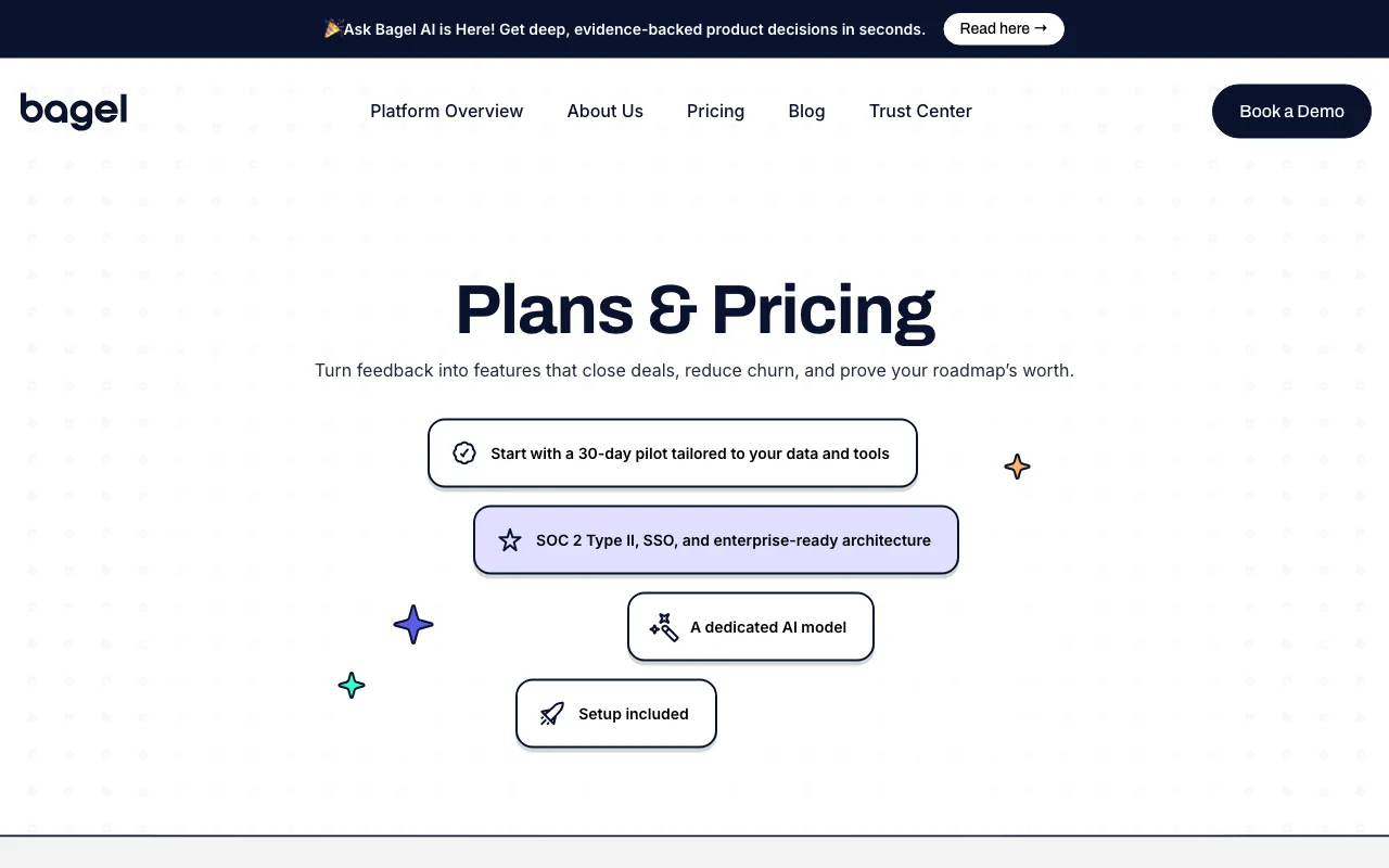 Bagel.ai — pricing page