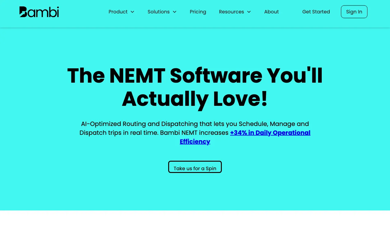 Bambi NEMT — preview screenshot
