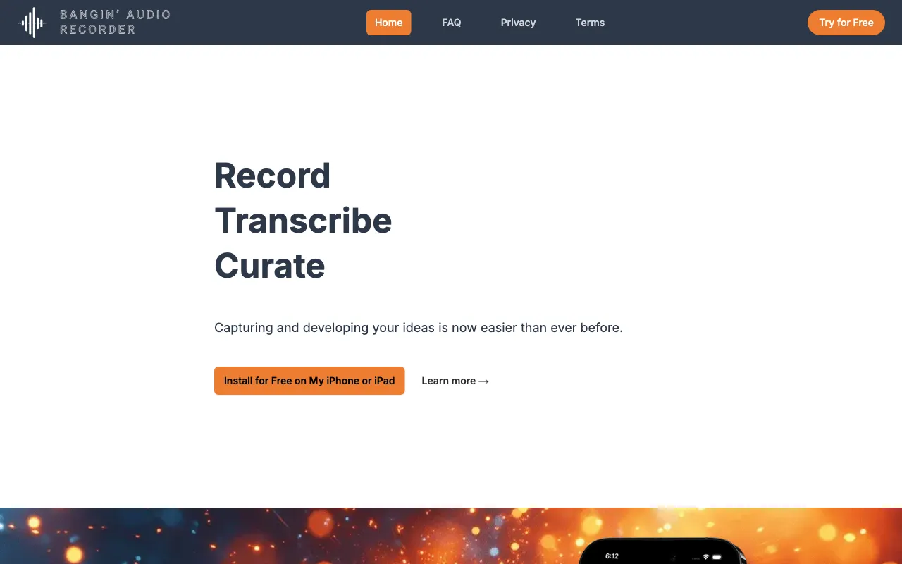 Bangin' Audio Recorder — preview screenshot