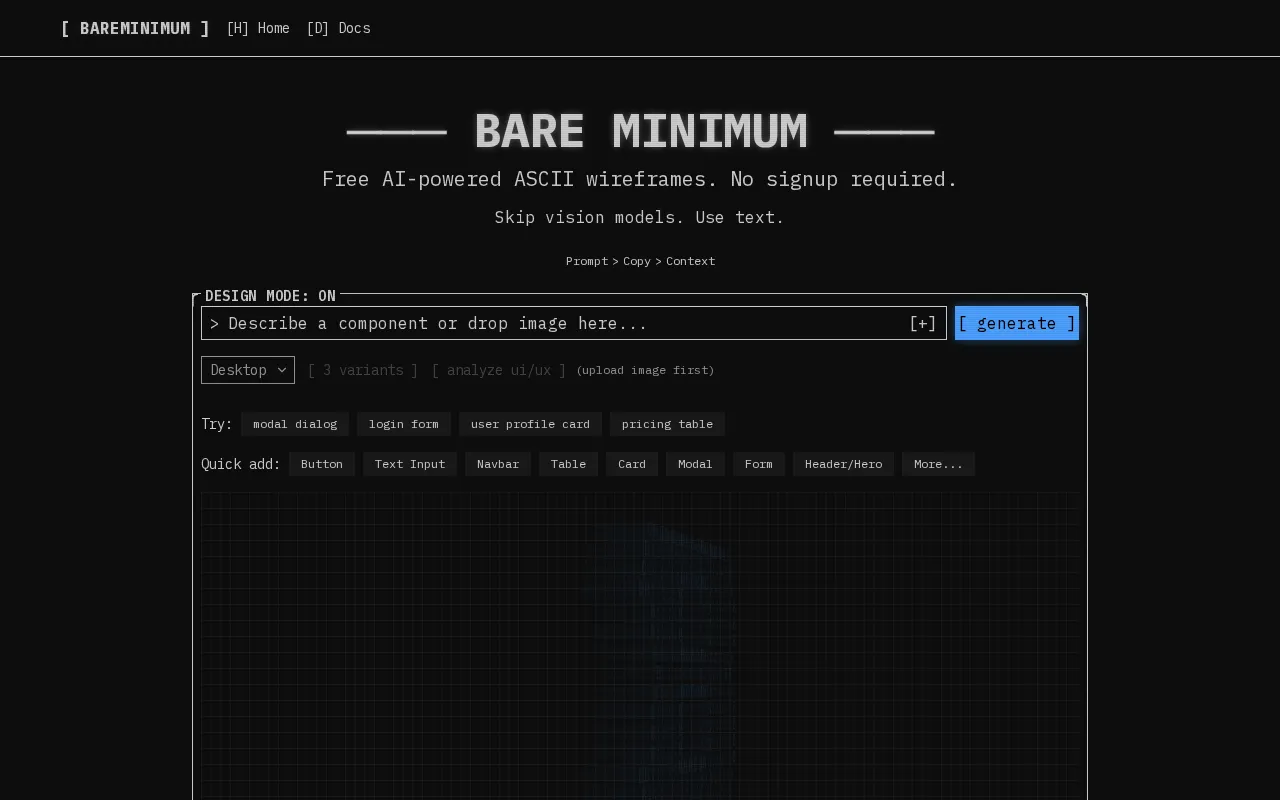 BareMinimum — preview screenshot