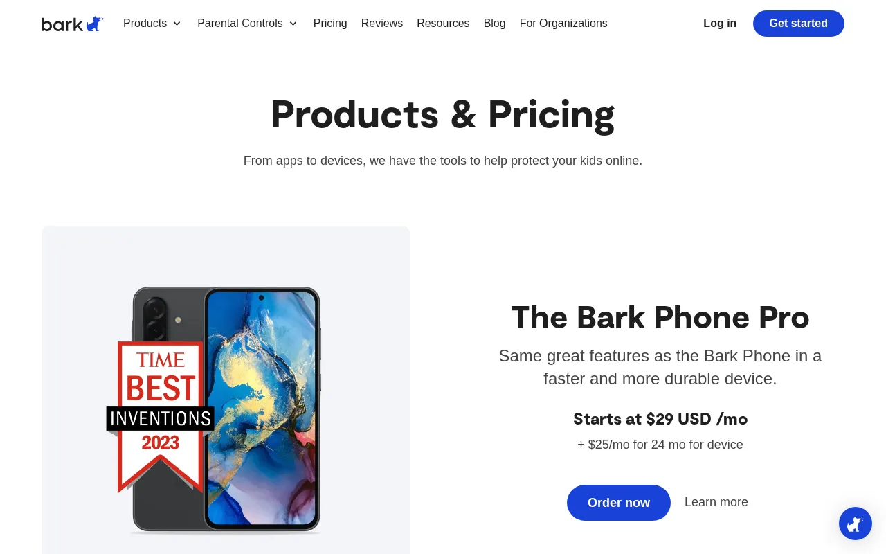 Bark — pricing page
