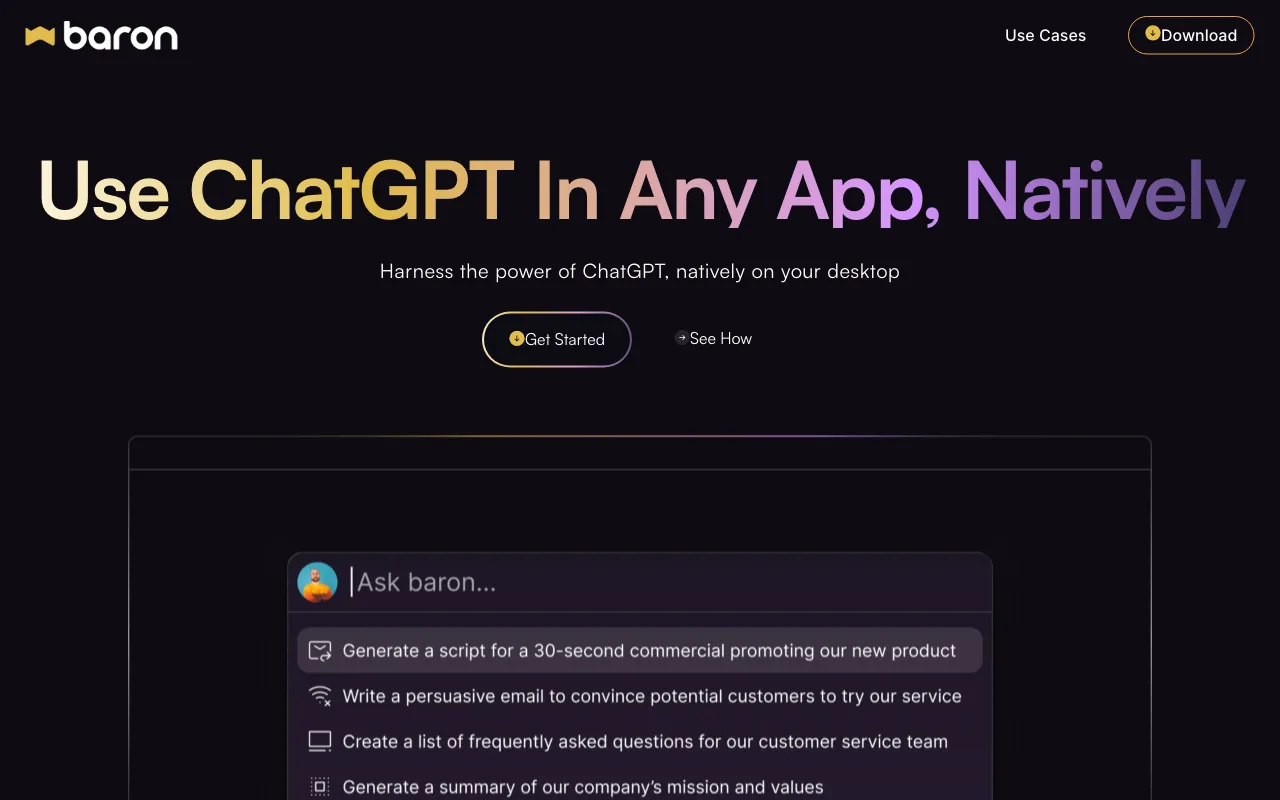 Baron AI — preview screenshot