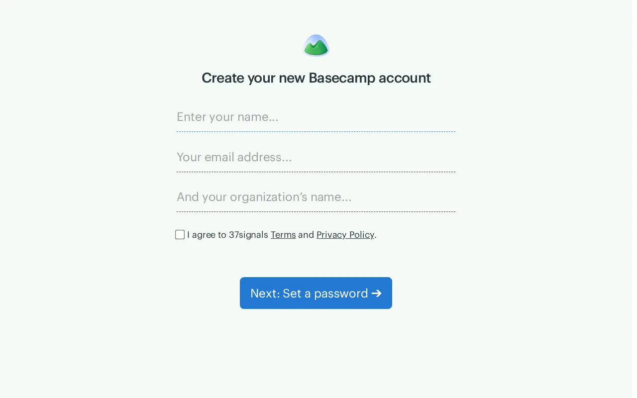 Basecamp — pricing page